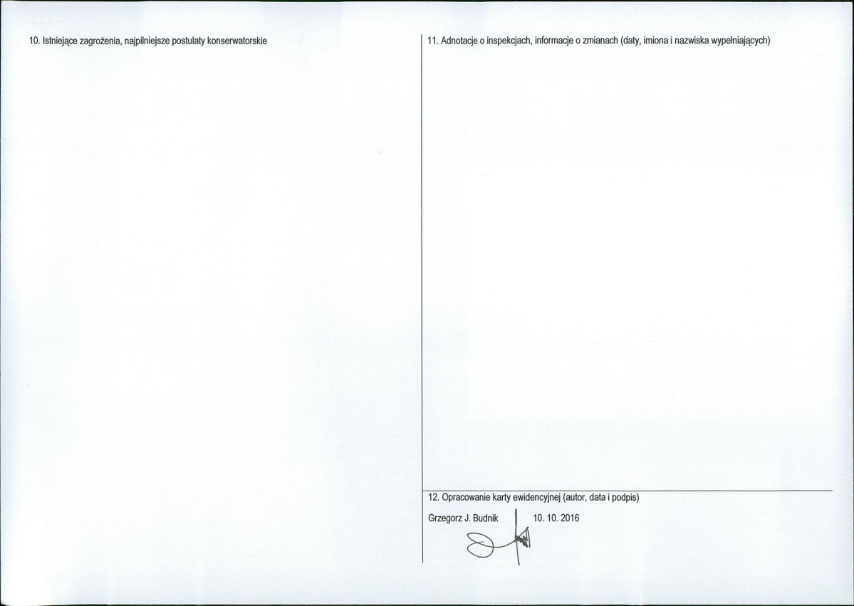Karta obiektu niewpisanego do rejestru, skan nr 2