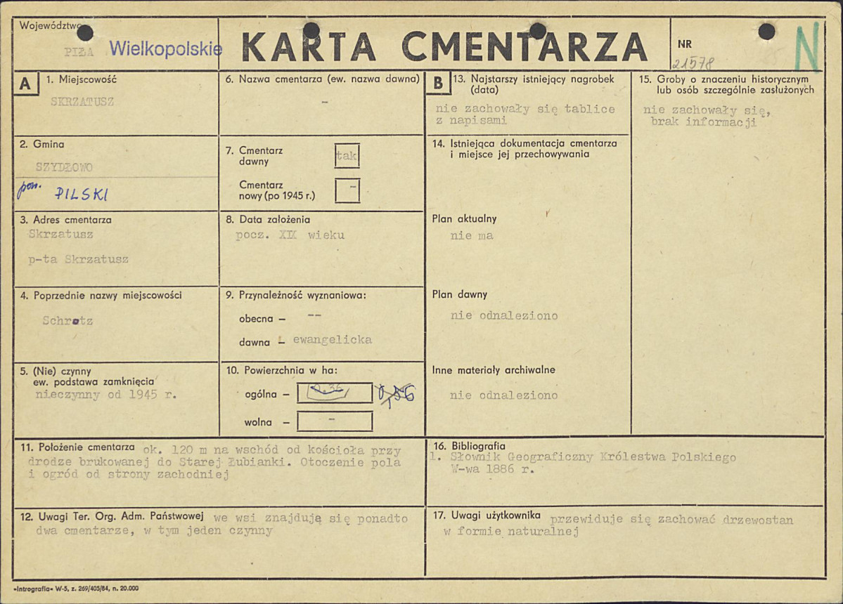 Karta cmentarza, skan nr 1