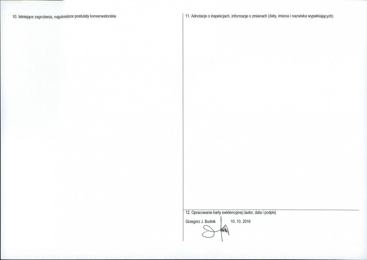 Karta obiektu niewpisanego do rejestru, skan nr 2