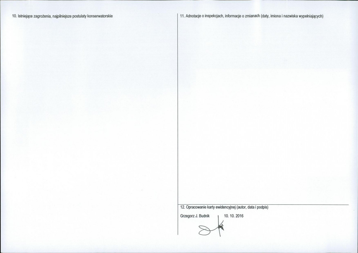 Karta obiektu niewpisanego do rejestru, skan nr 2