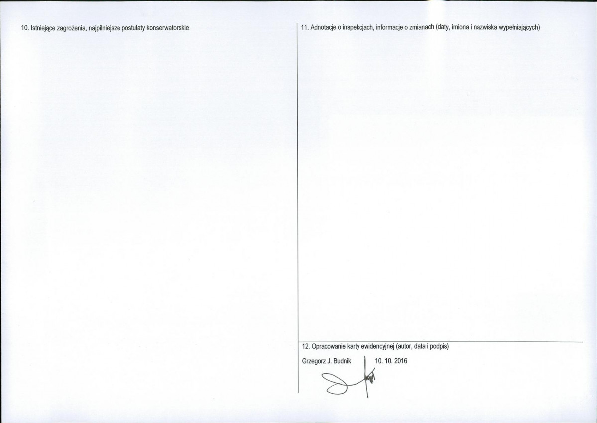 Karta obiektu niewpisanego do rejestru, skan nr 2