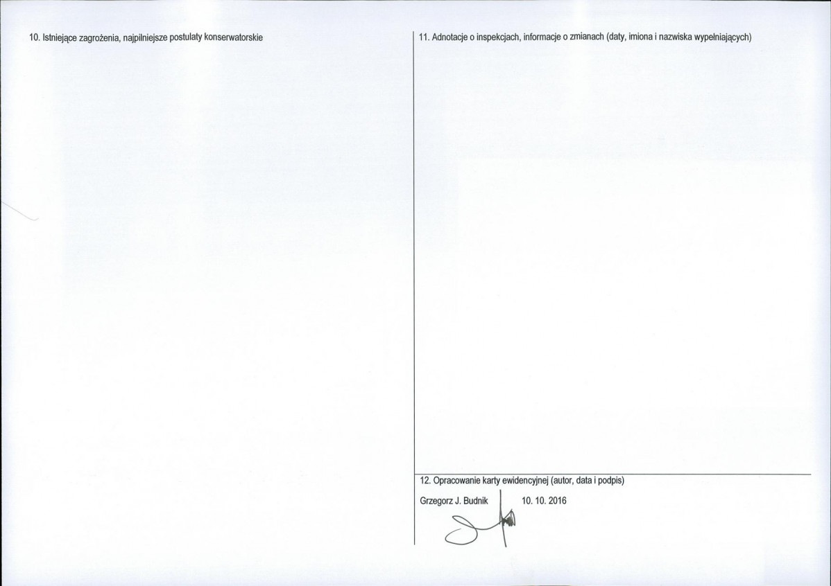 Karta obiektu niewpisanego do rejestru, skan nr 2