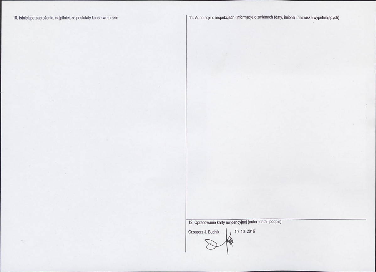 Karta obiektu niewpisanego do rejestru, skan nr 2
