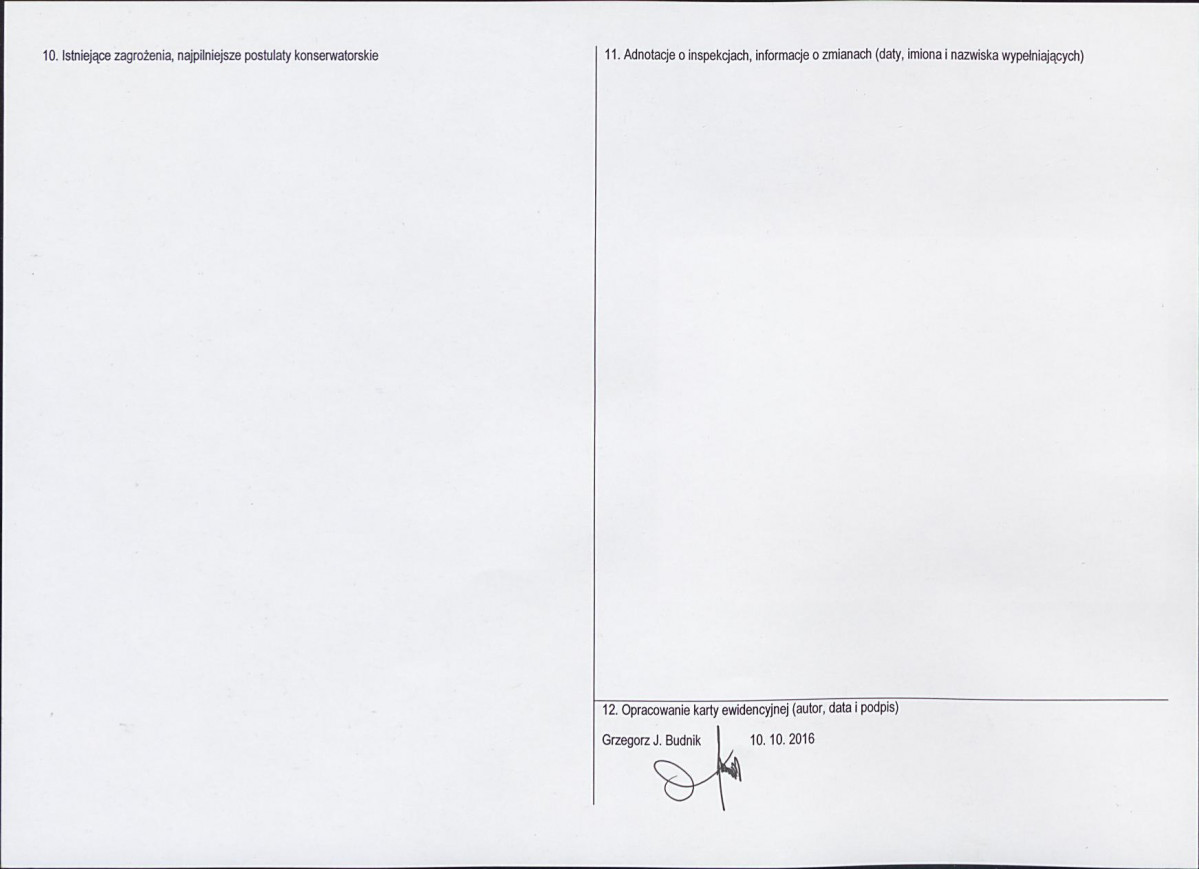 Karta obiektu niewpisanego do rejestru, skan nr 2