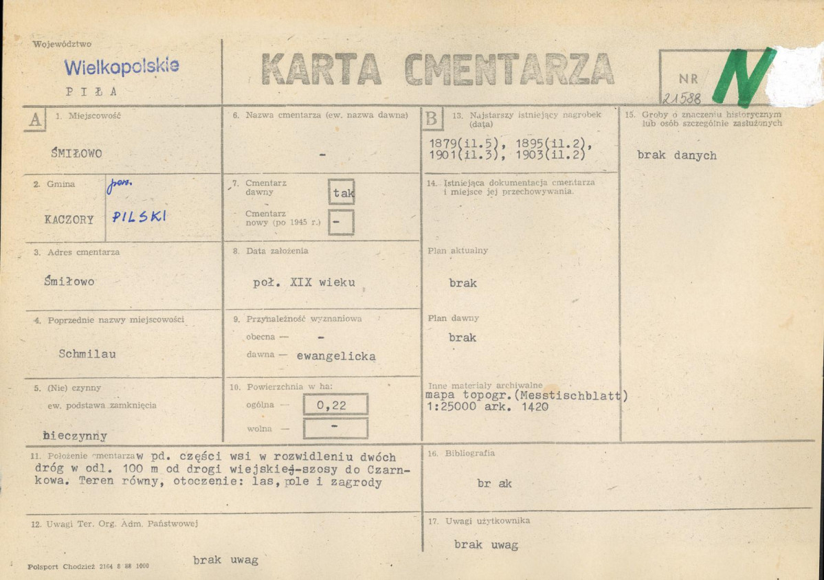 Karta cmentarza, skan nr 1