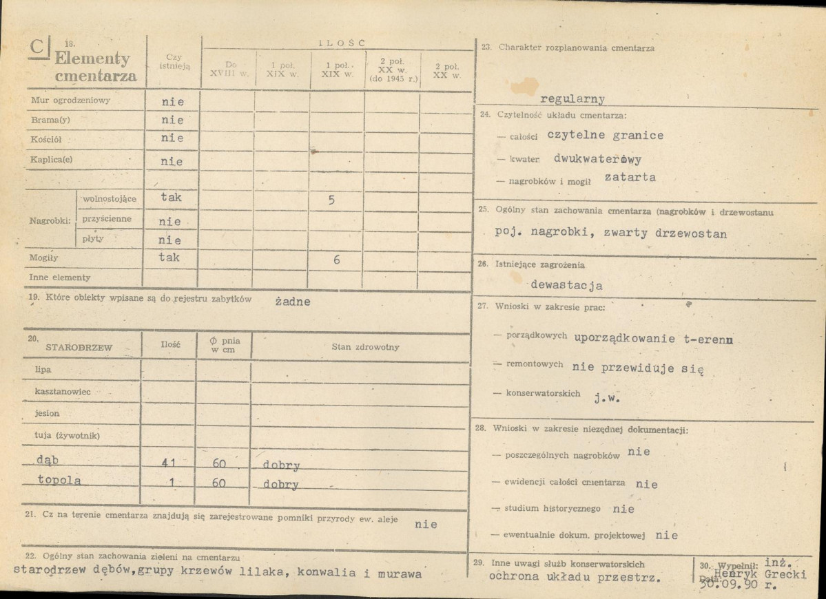 Karta cmentarza, skan nr 2