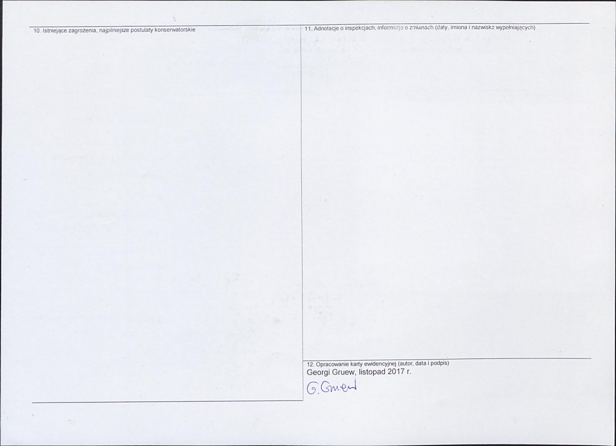 Karta obiektu niewpisanego do rejestru, skan nr 2
