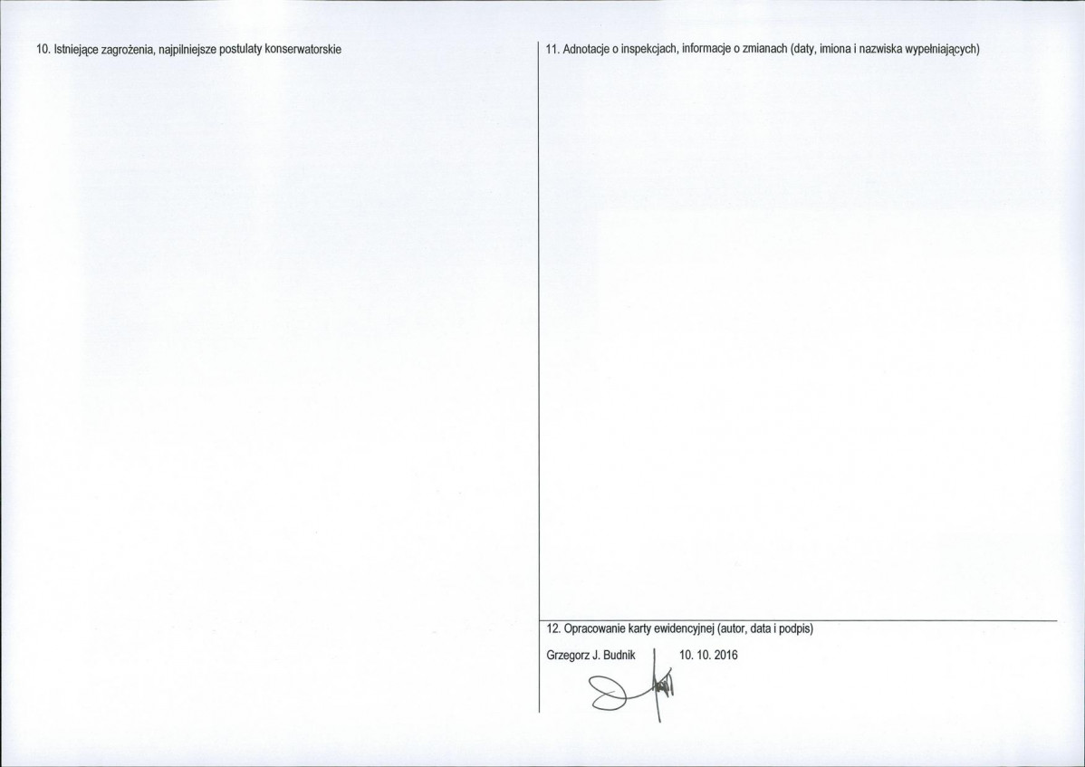 Karta obiektu niewpisanego do rejestru, skan nr 2