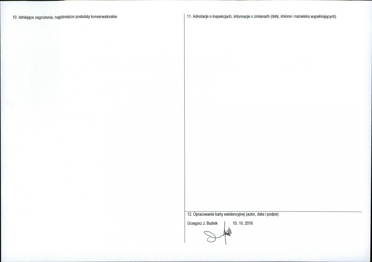 Karta obiektu niewpisanego do rejestru, skan nr 2