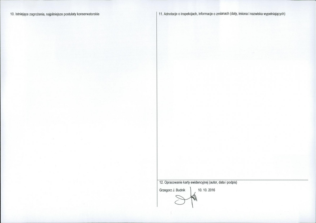 Karta obiektu niewpisanego do rejestru, skan nr 2