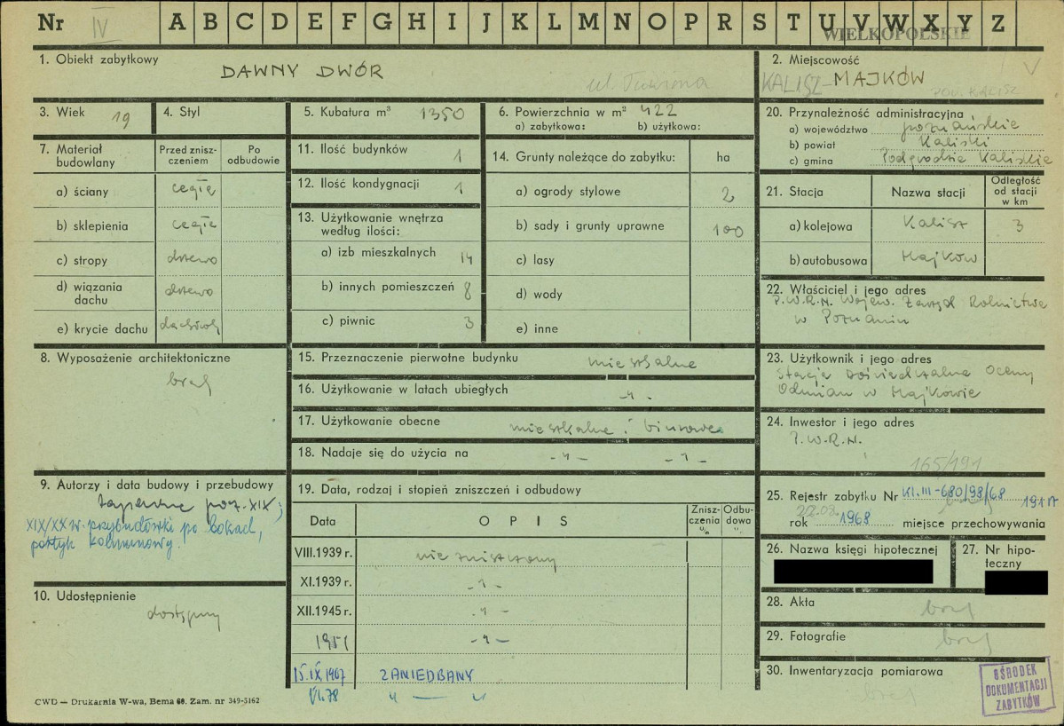 KZ - Karta zielona, skan nr 1
