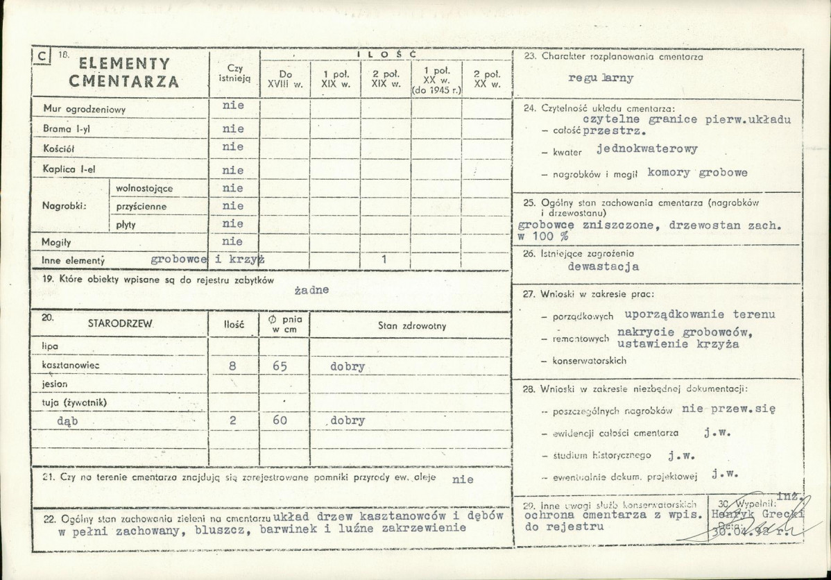 Karta cmentarza, skan nr 2