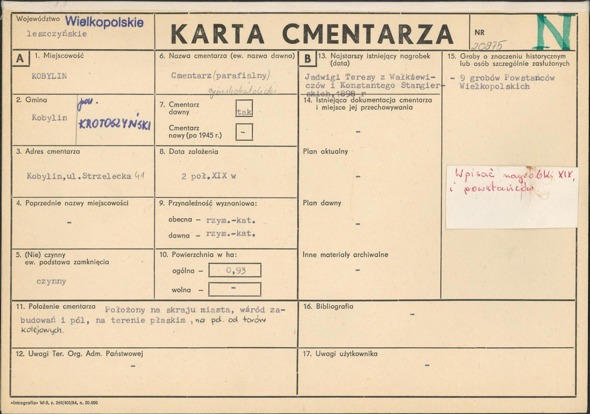 Karta cmentarza, skan nr 1