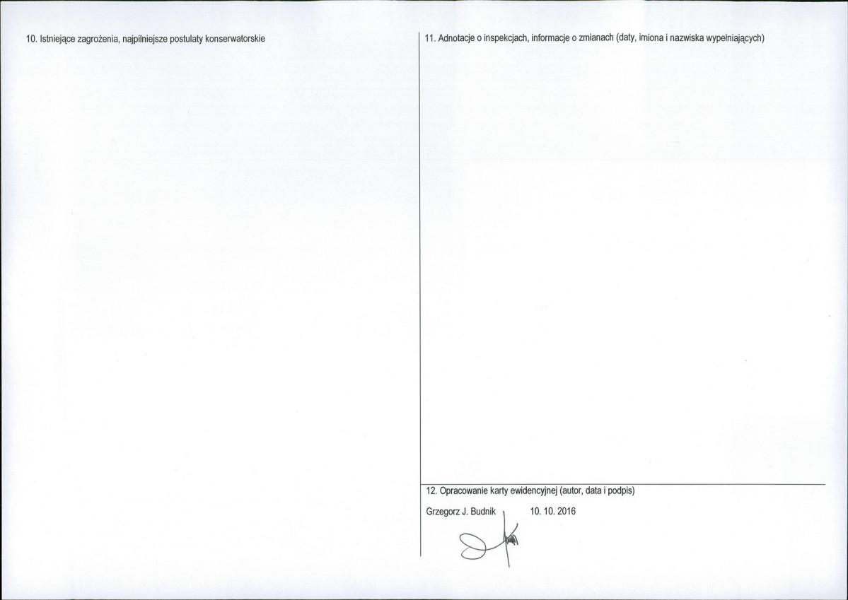 Karta obiektu niewpisanego do rejestru, skan nr 2