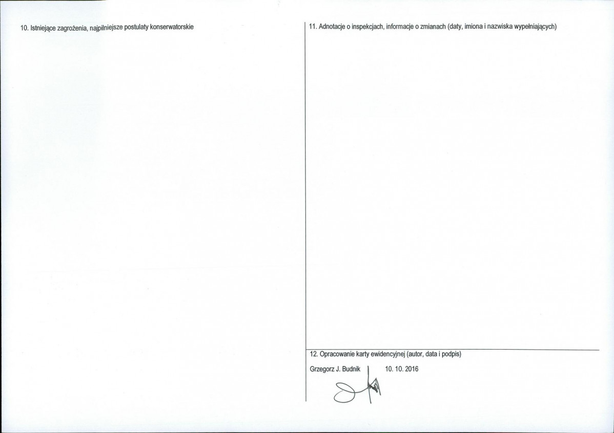Karta obiektu niewpisanego do rejestru, skan nr 2