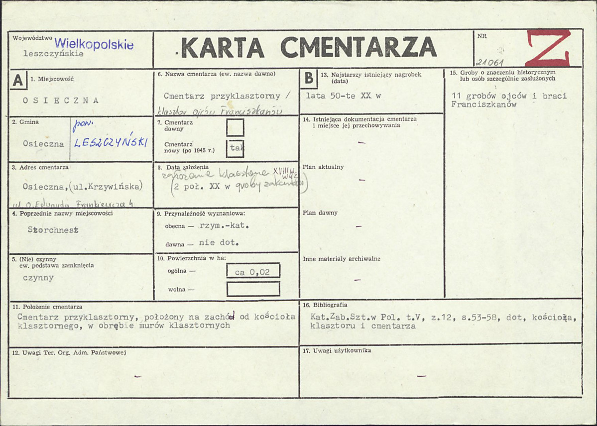 Karta cmentarza, skan nr 1