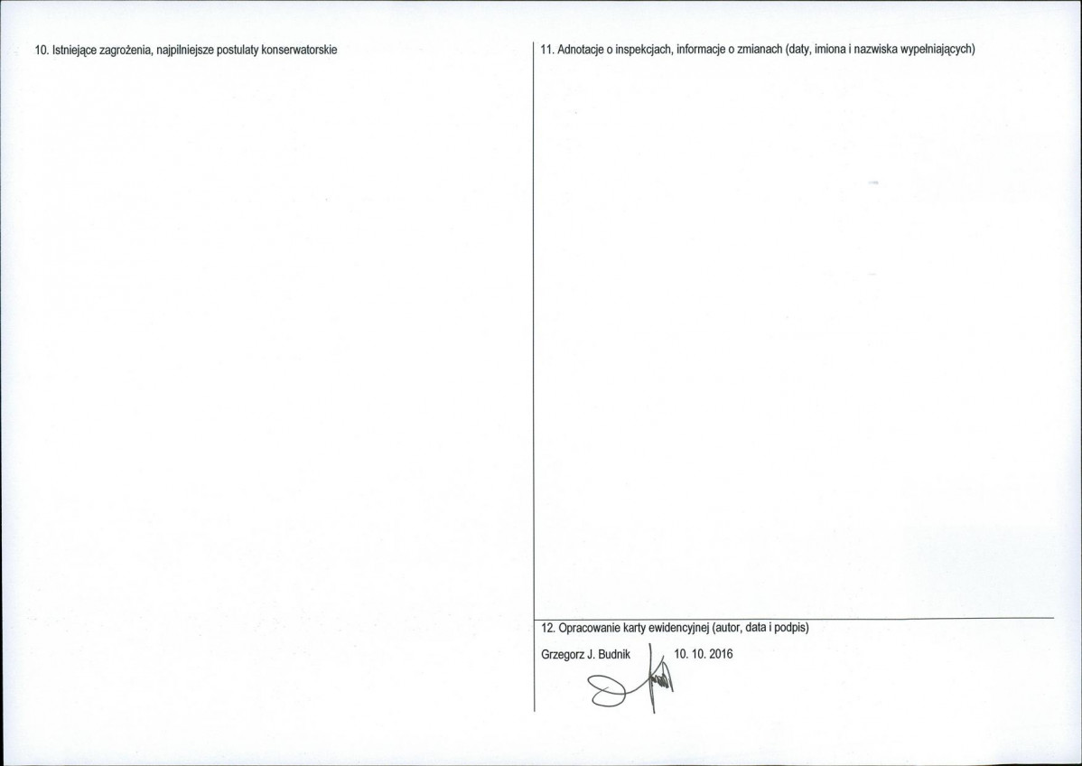Karta obiektu niewpisanego do rejestru, skan nr 2