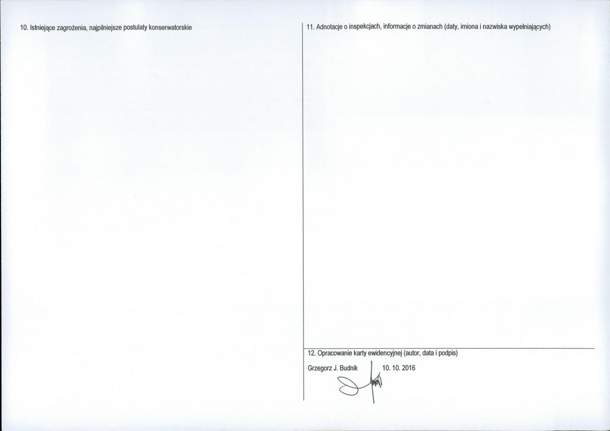 Karta obiektu niewpisanego do rejestru, skan nr 2