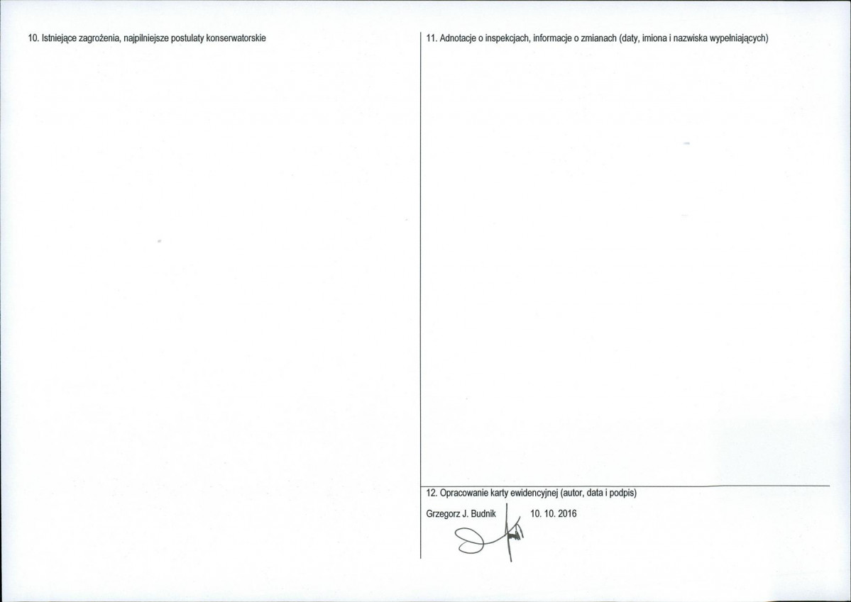 Karta obiektu niewpisanego do rejestru, skan nr 2