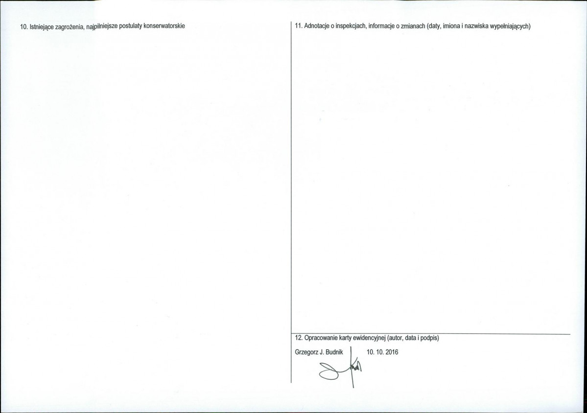 Karta obiektu niewpisanego do rejestru, skan nr 2