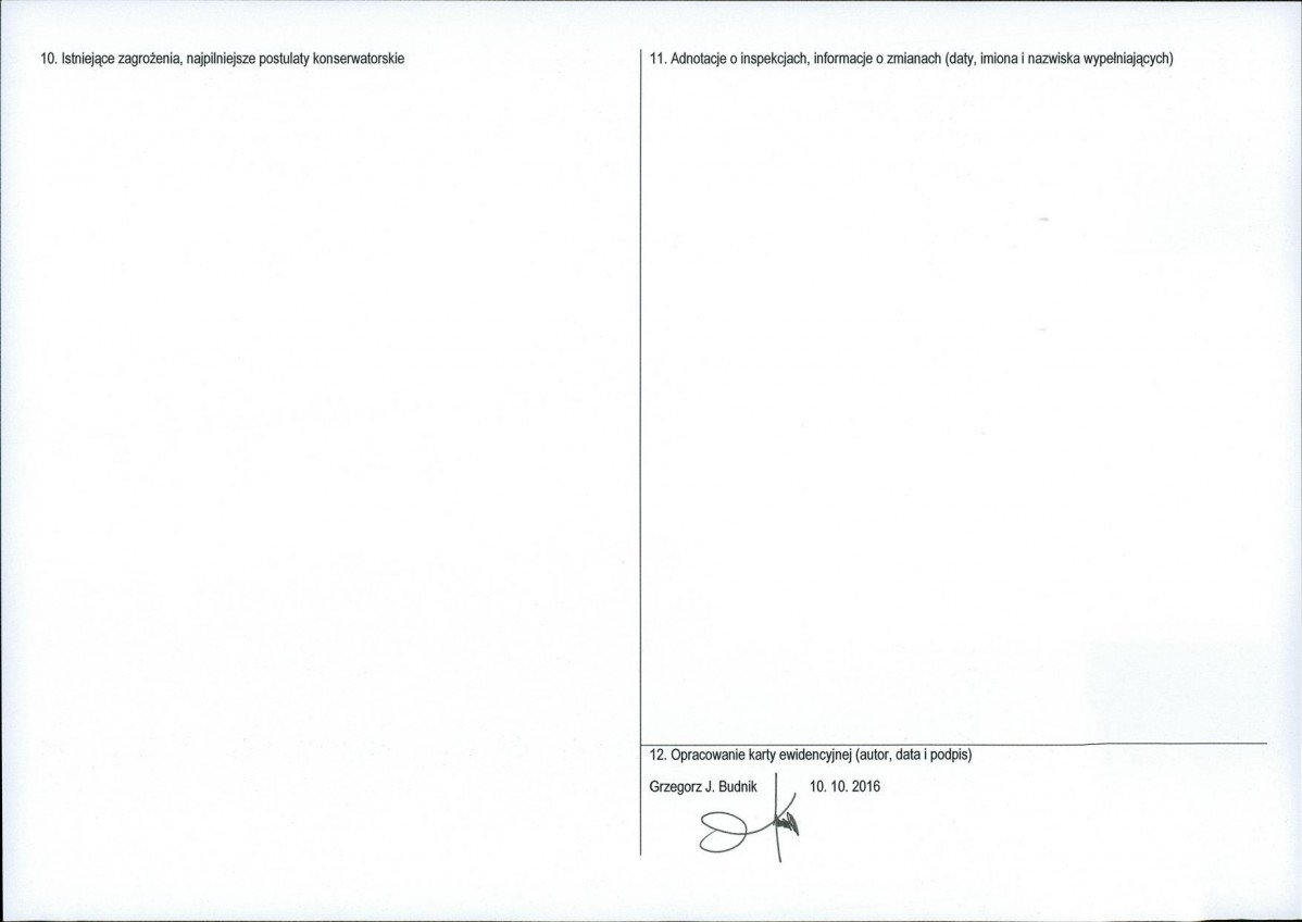 Karta obiektu niewpisanego do rejestru, skan nr 2