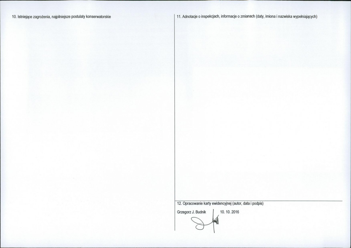 Karta obiektu niewpisanego do rejestru, skan nr 2