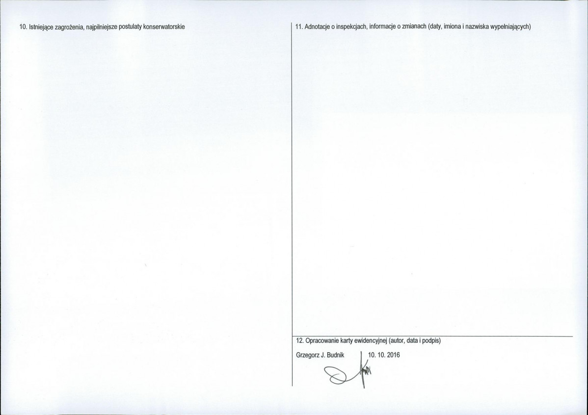 Karta obiektu niewpisanego do rejestru, skan nr 2