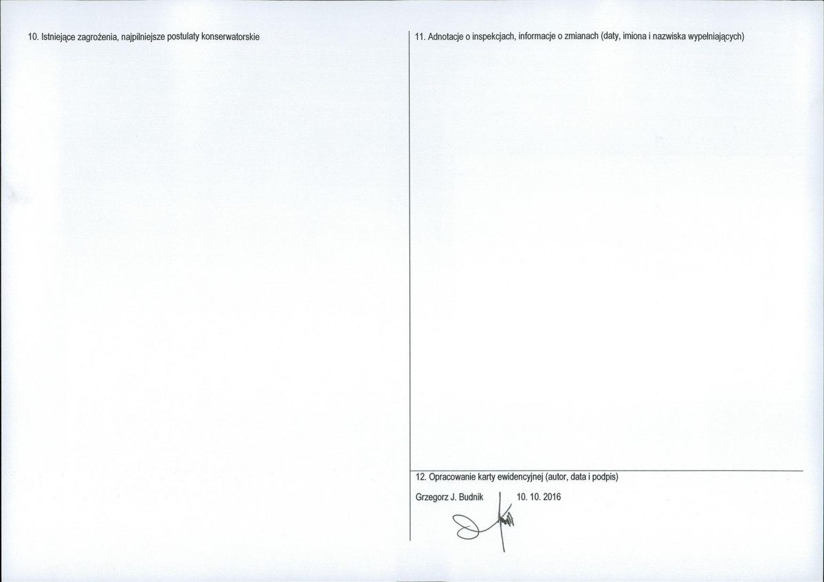Karta obiektu niewpisanego do rejestru, skan nr 2