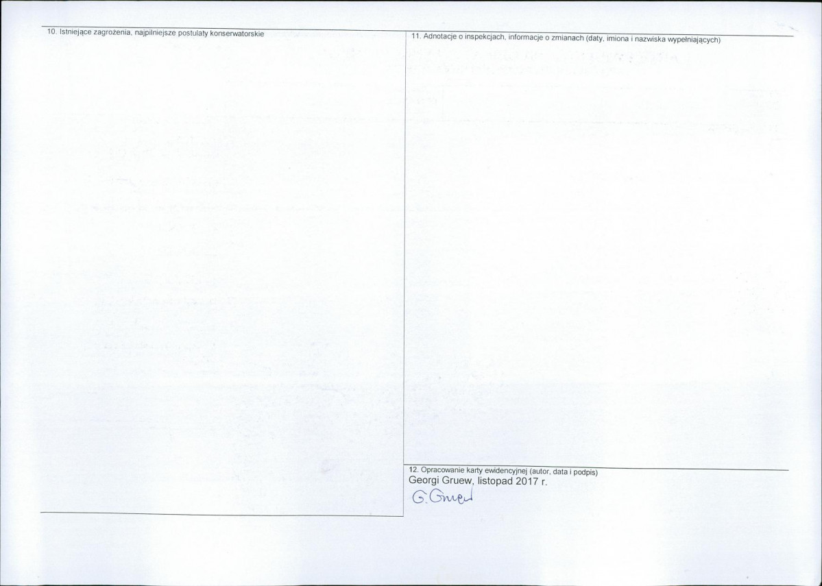 Karta obiektu niewpisanego do rejestru, skan nr 2