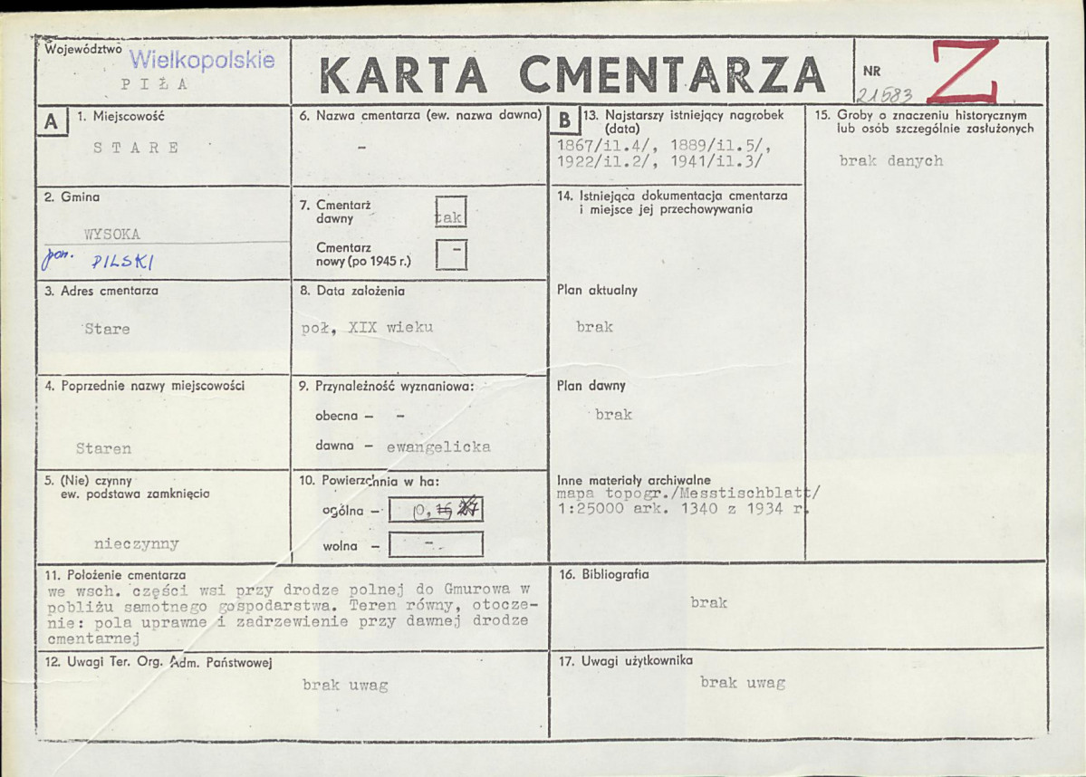 Karta cmentarza, skan nr 1