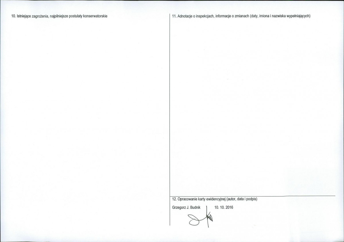 Karta obiektu niewpisanego do rejestru, skan nr 2