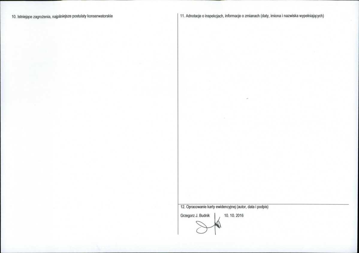 Karta obiektu niewpisanego do rejestru, skan nr 2