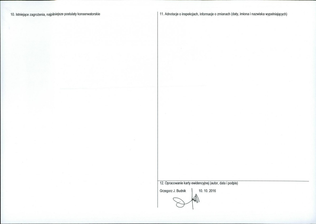 Karta obiektu niewpisanego do rejestru, skan nr 2