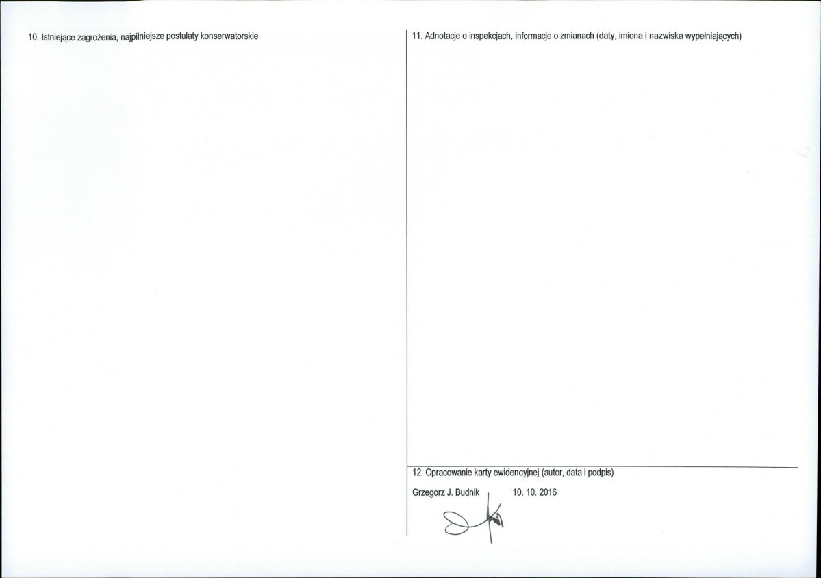 Karta obiektu niewpisanego do rejestru, skan nr 2