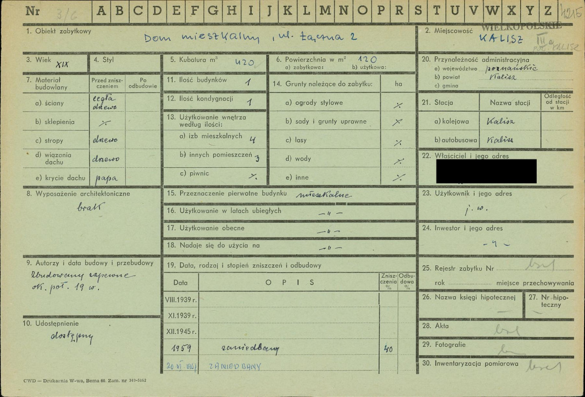 KZ - Karta zielona, skan nr 1