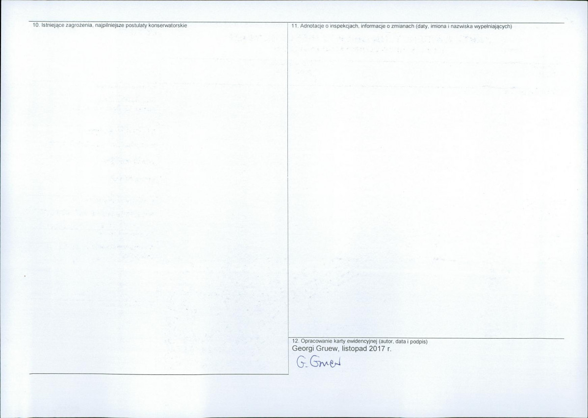 Karta obiektu niewpisanego do rejestru, skan nr 2
