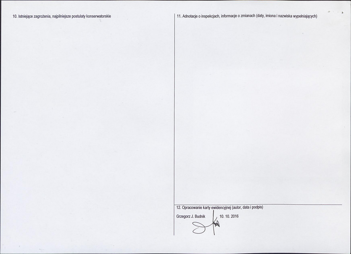 Karta obiektu niewpisanego do rejestru, skan nr 2