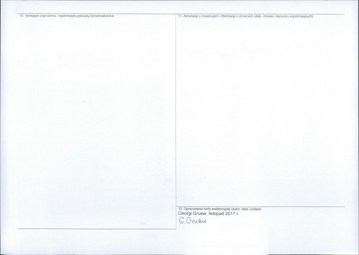 Karta obiektu niewpisanego do rejestru, skan nr 2