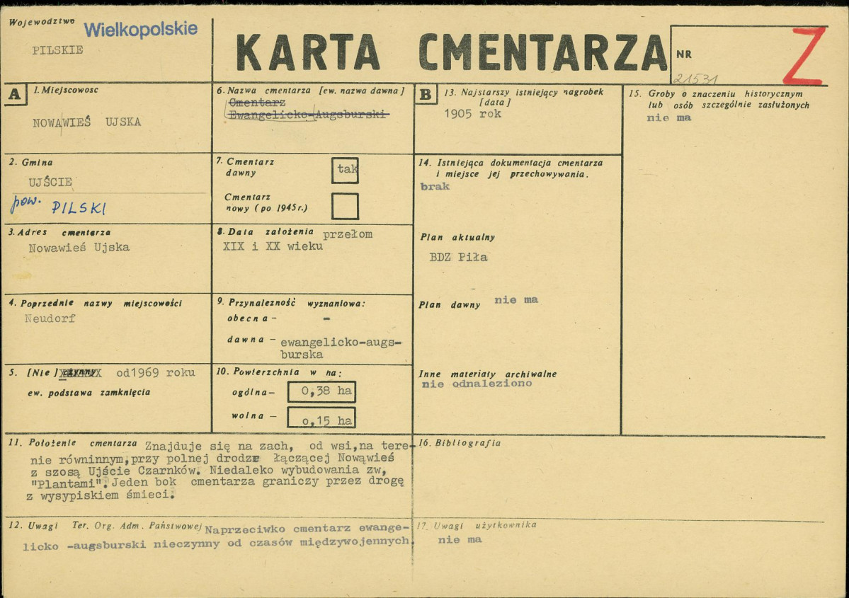 Karta cmentarza, skan nr 1