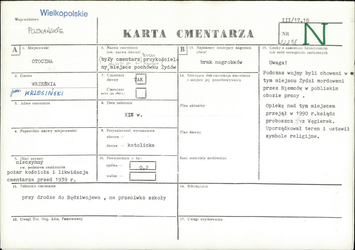 Karta cmentarza, skan nr 1
