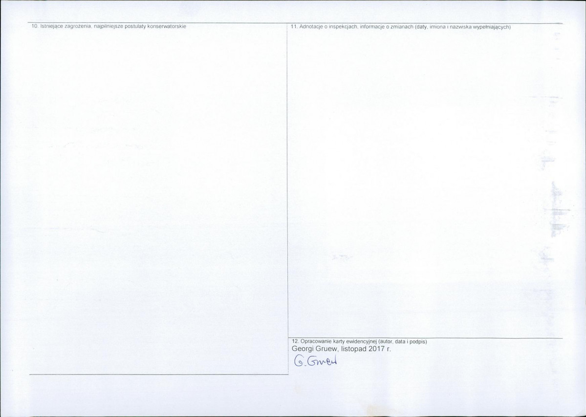 Karta obiektu niewpisanego do rejestru, skan nr 2