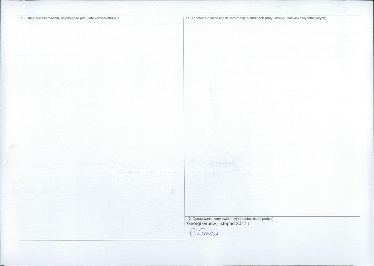 Karta obiektu niewpisanego do rejestru, skan nr 2