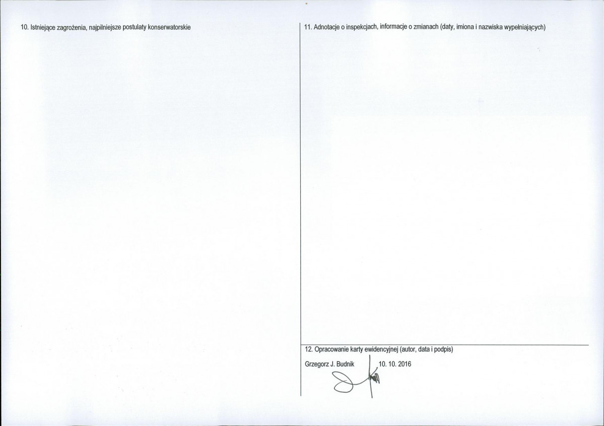 Karta obiektu niewpisanego do rejestru, skan nr 2