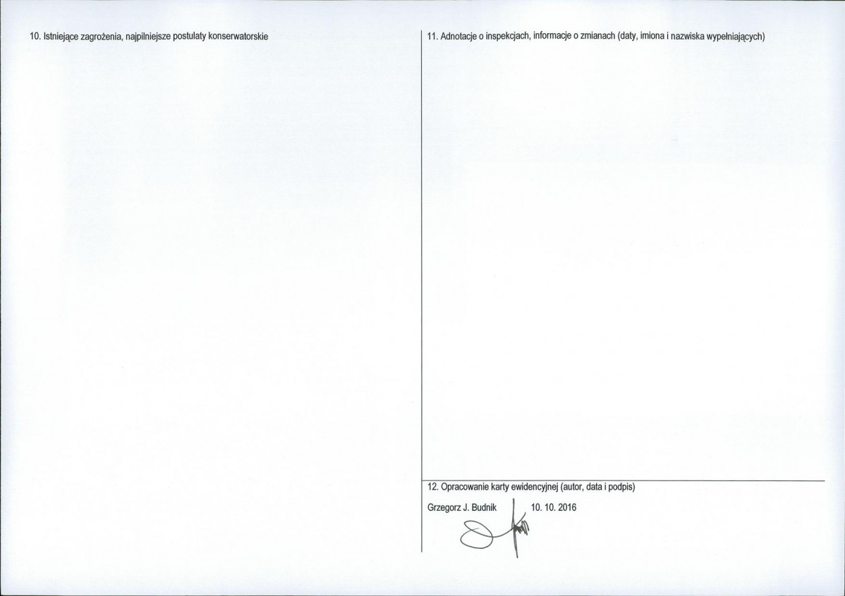 Karta obiektu niewpisanego do rejestru, skan nr 2