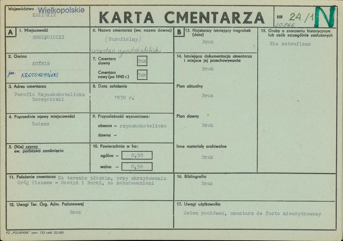 Karta cmentarza, skan nr 1