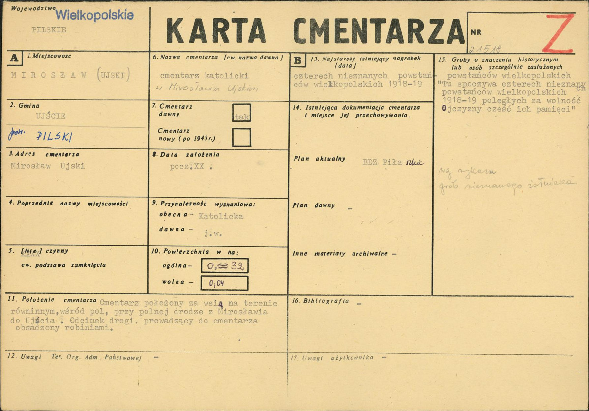 Karta cmentarza, skan nr 1