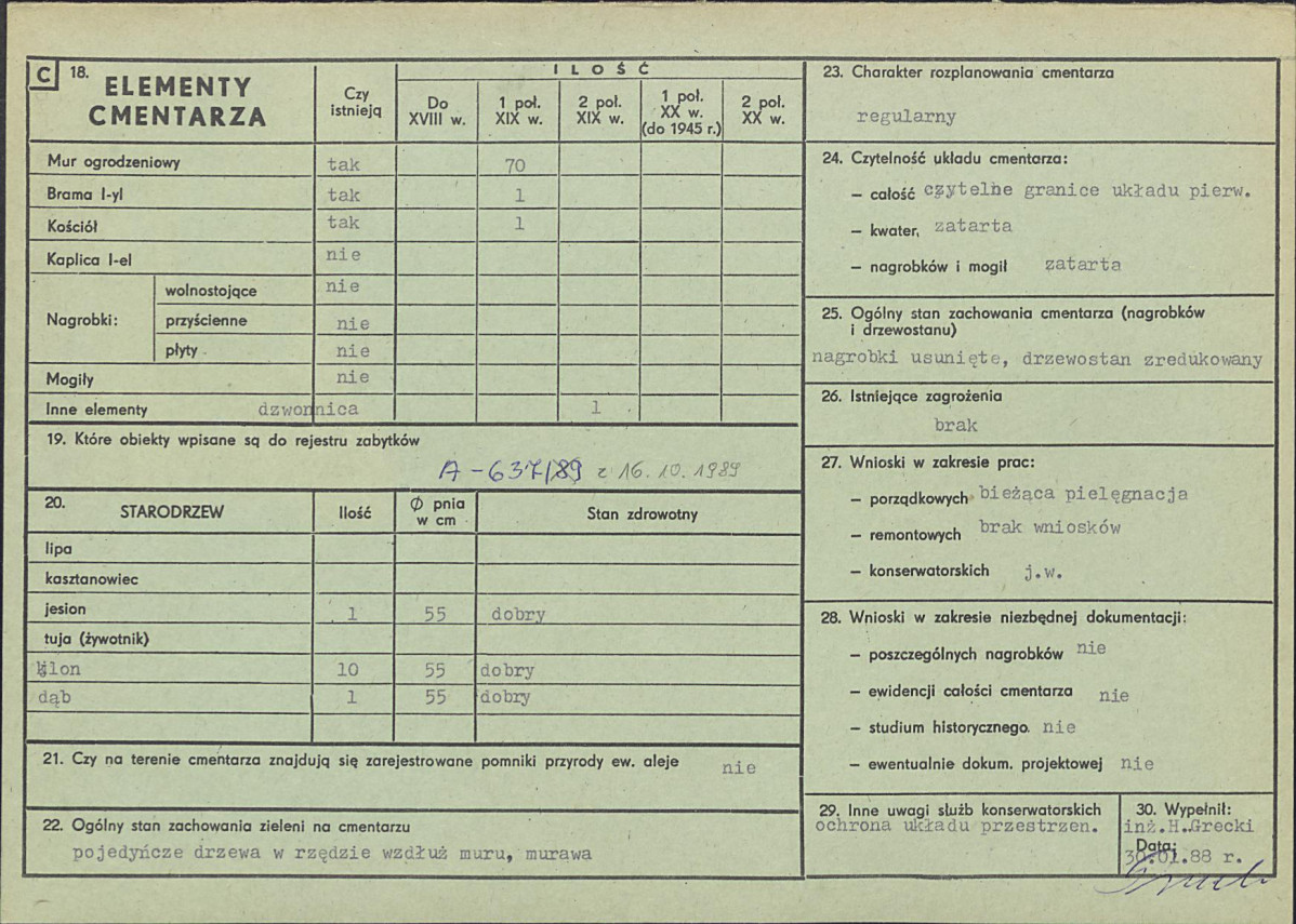 Karta cmentarza, skan nr 2