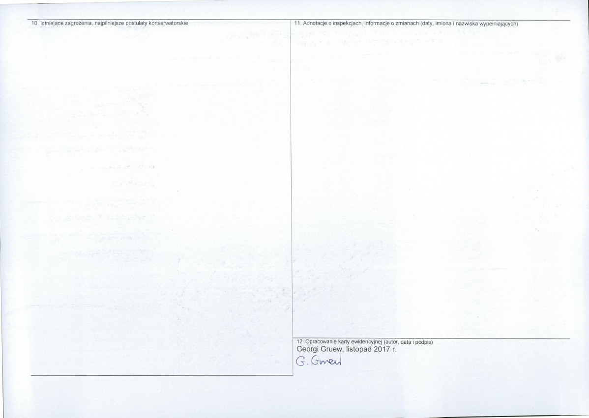 Karta obiektu niewpisanego do rejestru, skan nr 2