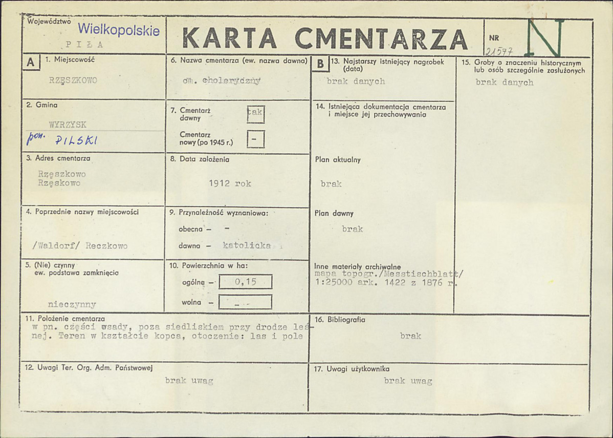 Karta cmentarza, skan nr 1