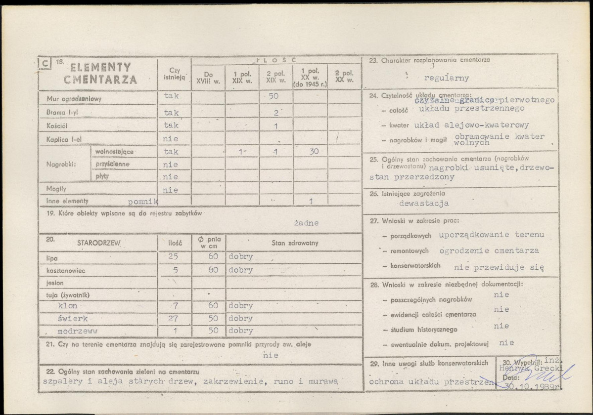 Karta cmentarza, skan nr 2